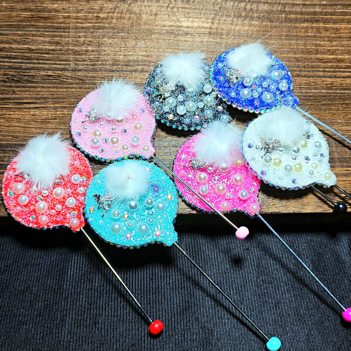 Hairy Beady Mirror-3PCS in SET