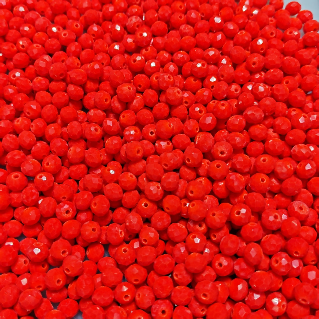 Clover+Faceted Glass Bead-10bags