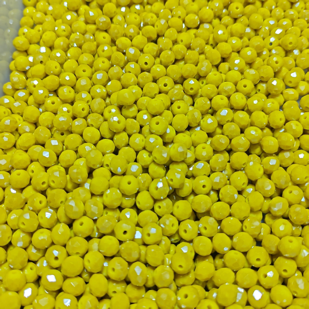 Clover+Faceted Glass Bead-10bags