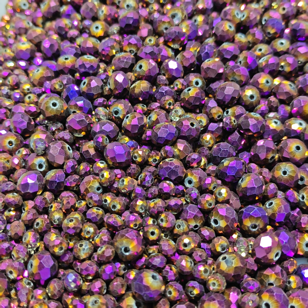 Clover+Faceted Glass Bead-10bags