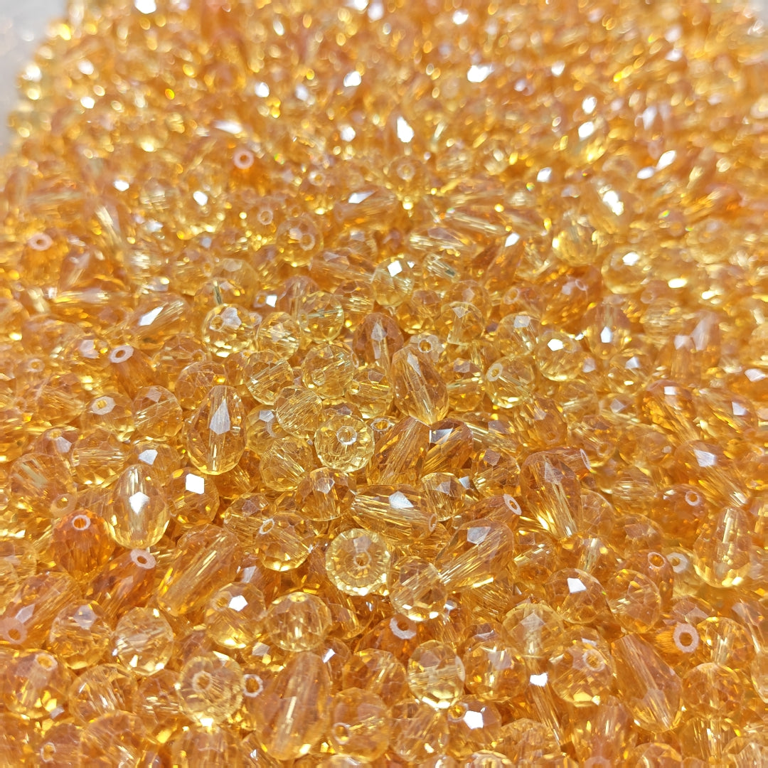 Clover+Faceted Glass Bead-10bags