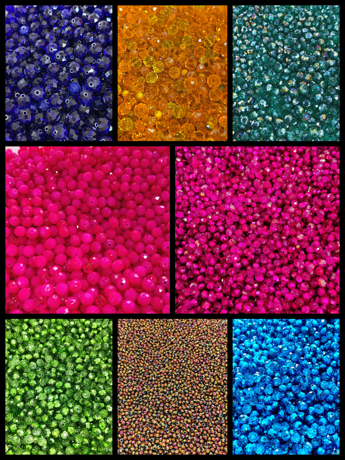 Clover+Faceted Glass Bead-10bags