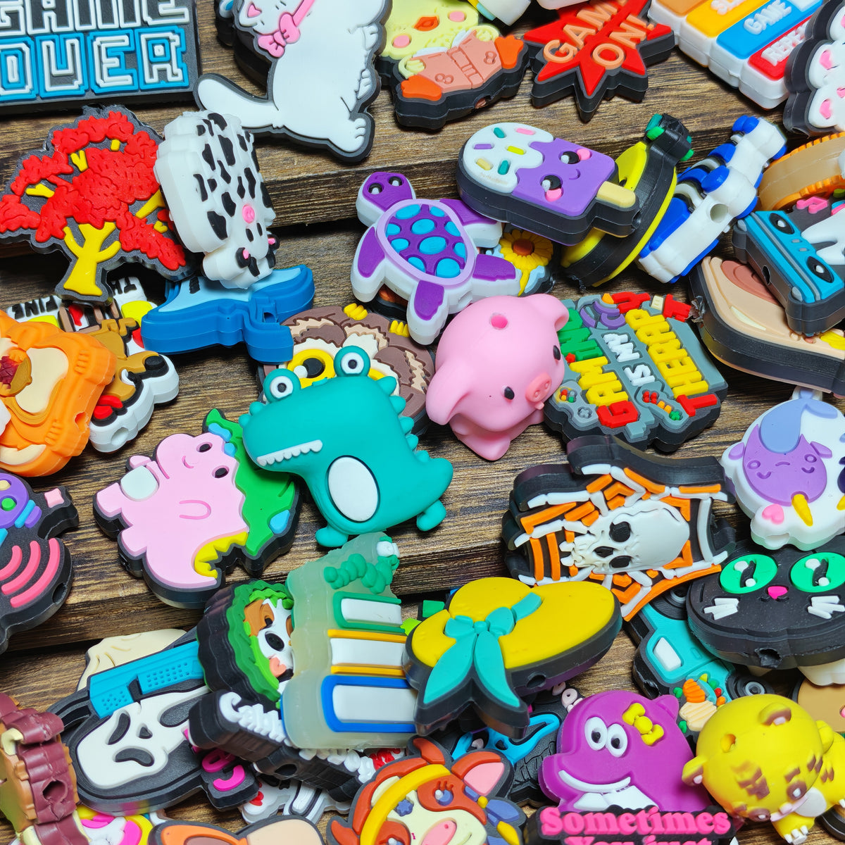 Clover+Silicone Beads-10 Bags