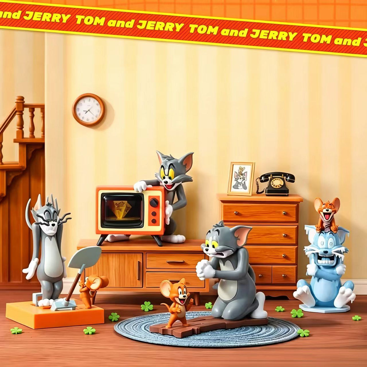 Blind Box-TOM&JEERY Clockwork-4PCS SET